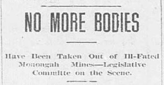 12.18.07 - pg 1 - No more bodies at Monongah