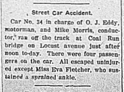 12.6.07 pg 5 - street car accident on Coal RUn in Fairmont