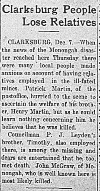 12.7.07 - pg 1 -Clarksburg relatives