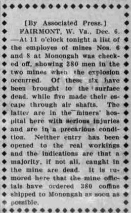 12.7.07 - pg 1 - Monongah