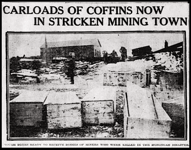 Monongah-Mine-Disaster-Carloads-of-Coffins-Ptt-Prs-Dec-7-1907
