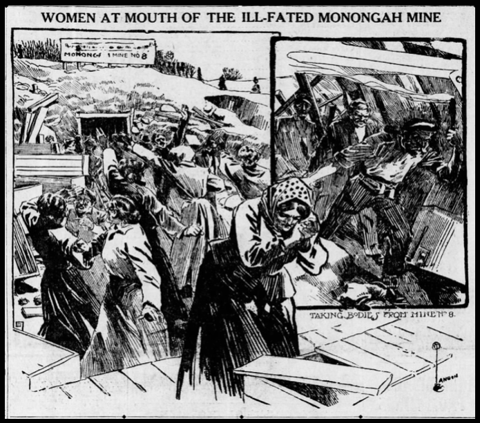Monongah-MnDs-Women-at-Mouth-of-Mine-Ptt-Prs-Dec-10-1907