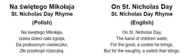 Polish- St Nick rhyme-mamalisa