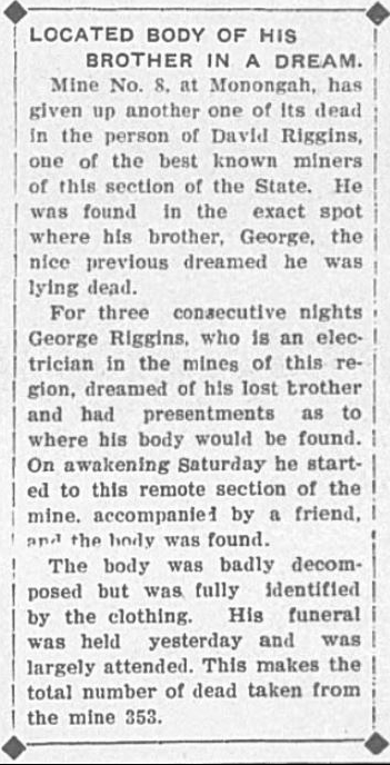 FWV 01.06.08 - pg 1 - miners body found via dream