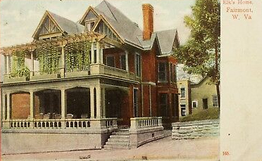 1908-Postcard-Elks-Home-Fairmont-West-Virginia-Wv